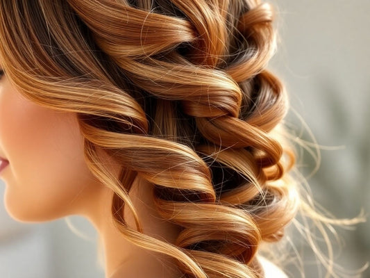 Close-up of a woman with stunning long-lasting hairstyle.