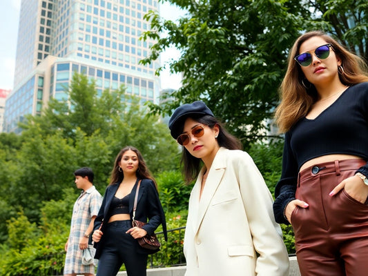 Stylish individuals in Montreal's urban beauty landscape.