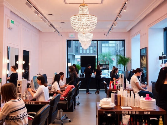 Interior of a luxurious beauty salon in Montreal.