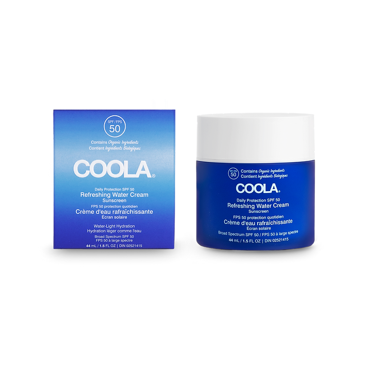 Full Spectrum 360º Refreshing Water Cream Organic Face Sunscreen SPF 50 by COOLA, hydrating and lightweight moisturizer.