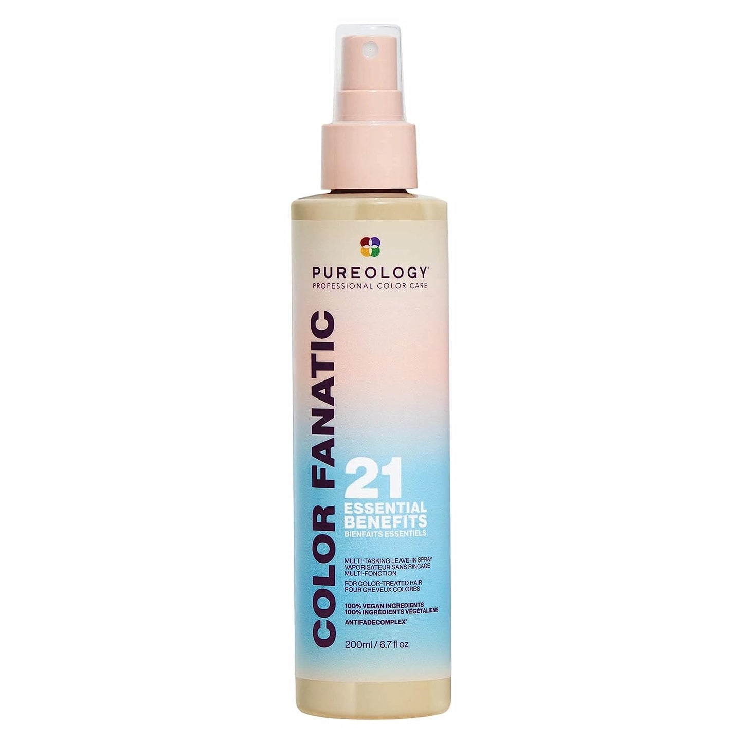 Pureology Colour Fanatic Leave-in Treatment Spray, 21 benefits for colour-treated hair in lightweight mist.