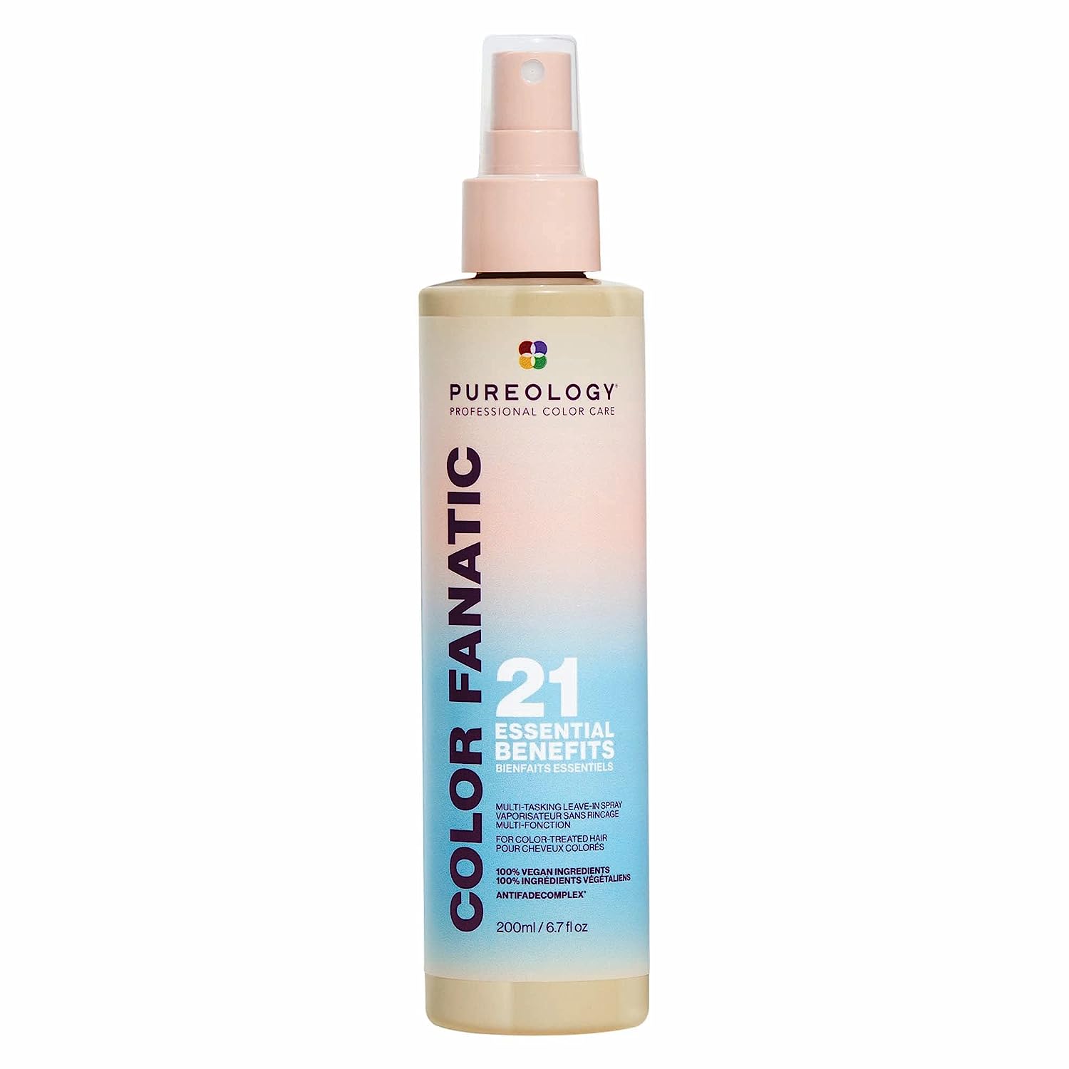 Pureology Colour Fanatic Leave-in Treatment Spray, 21 benefits for colour-treated hair in lightweight mist.