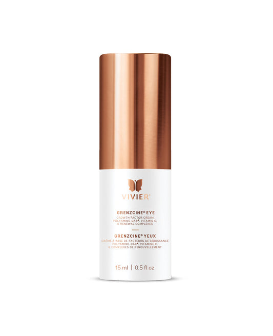 Vivier GrenzCine Eye cream in a sleek container, designed for enhancing under-eye firmness and hydration. 15 ml.