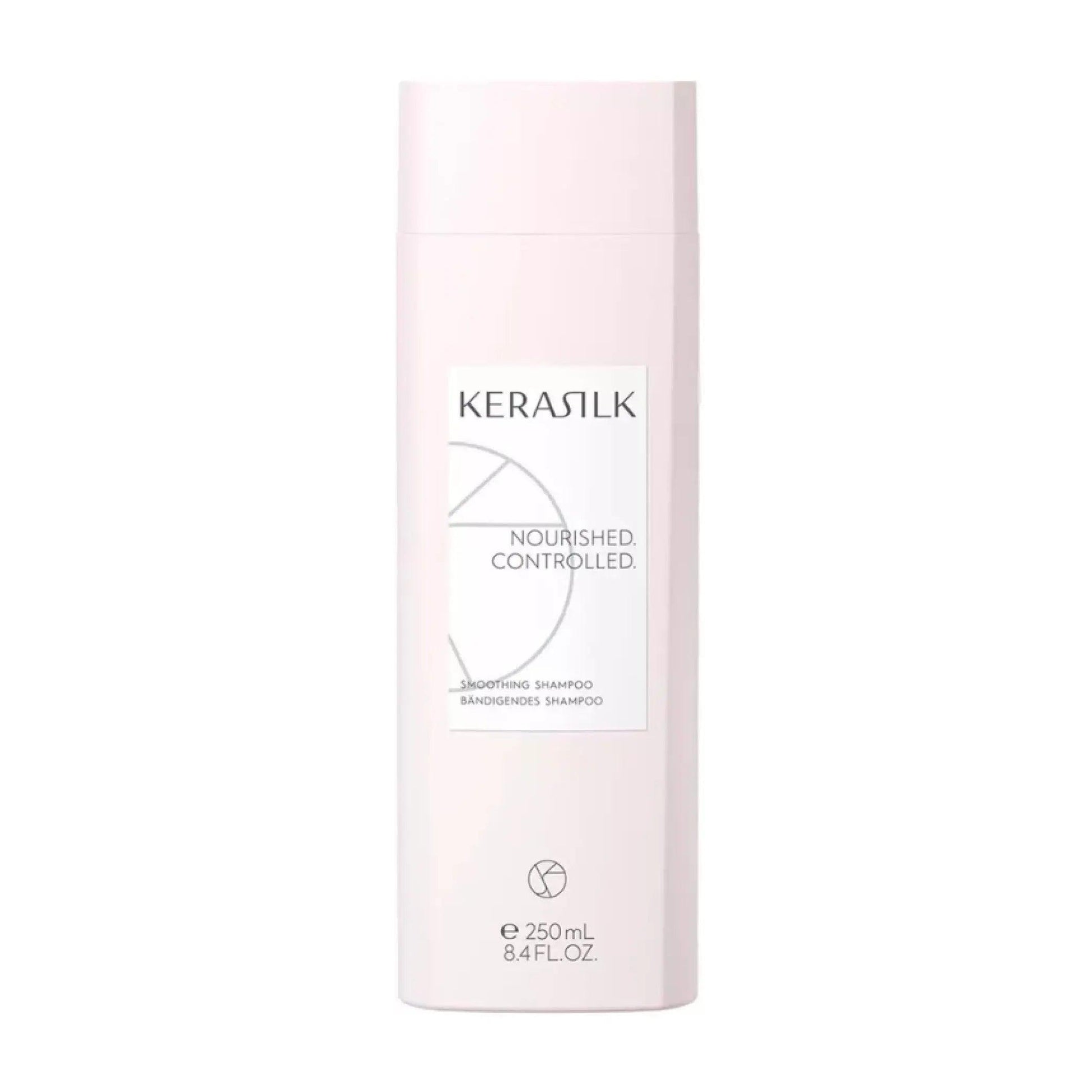 KERASTASE Smoothing Shampoo bottle, 250ml, designed for nourishing and controlling unruly hair.