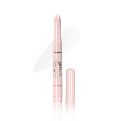 Smudge Eraser Stick in pink packaging with a clear pencil tip and product applicator, ideal for quick makeup corrections.