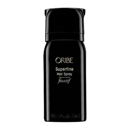 ORIBE Superfine Hair Spray in trial size, perfect for styling and finishing hair, available with a $75 purchase online.