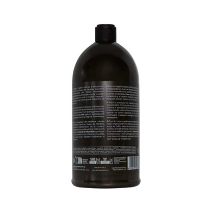 Back view of Color Care Shampoo bottle showcasing ingredient details and usage instructions. Free from harsh chemicals.