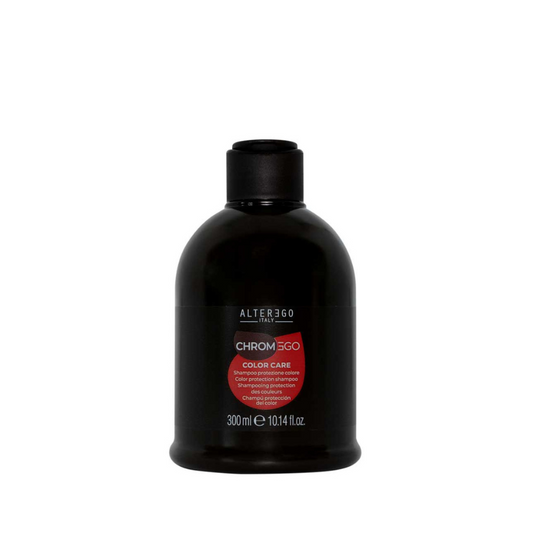 Color Care Shampoo bottle by ALTEREGO, enriches and protects color-treated hair with organic Argan oil.