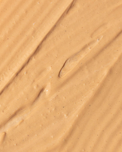 Creamy texture of Vivier Ultra Purifying Clay Mask, featuring red and white Kaolin clay for skincare benefits.