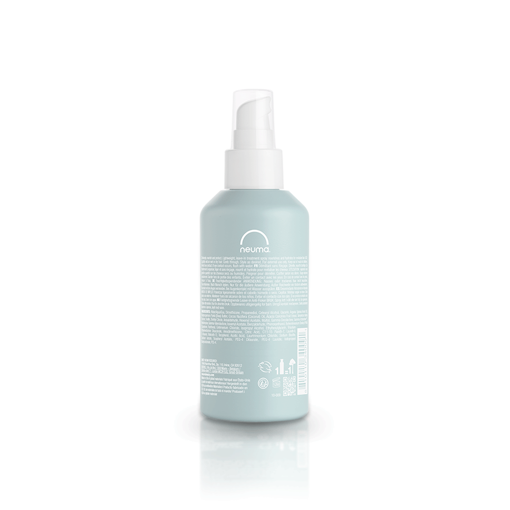 Neu Volume Styling Spray bottle, providing body, bounce, and shine for hair with a light fennel and vanilla aroma.