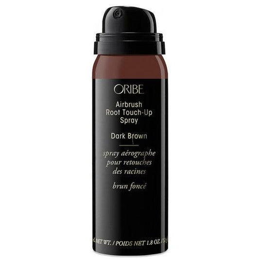 Oribe Airbrush Root Touch-Up Spray in Dark Brown for covering roots and grays