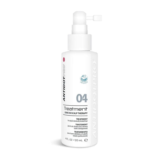 AntidotPro 04 Leave-In Treatment 120ML, soothing scalp therapy for contact dermatitis, dandruff, and irritations.