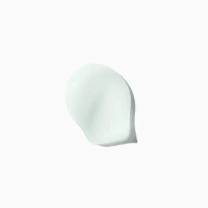Moisturizing cream dollop on white background, skincare product, hydrating face cream.