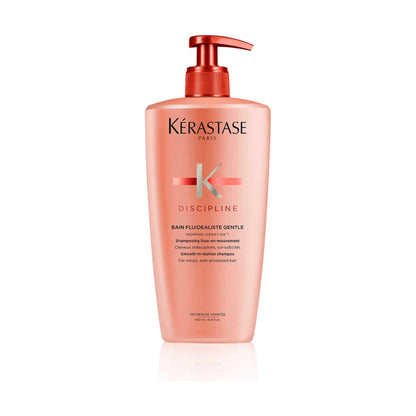 Kérastase Discipline Bain Fluidealiste Gentle Shampoo 500ml bottle for unmanageable hair.