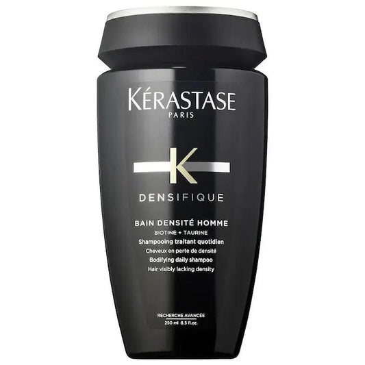 Kérastase Bain Homme Densité shampoo bottle for men's thinning hair, promoting density and thickness.
