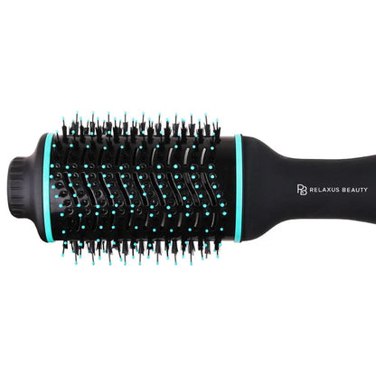 Lightweight blowdry brush with adjustable bristles for professional hairstyling at home. Easy to use and versatile.