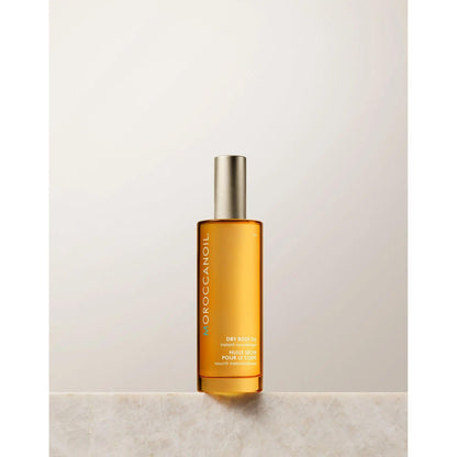 Moroccanoil Body Dry Body Oil bottle with a sleek design, featuring nourishing argan oil for deep skin hydration.