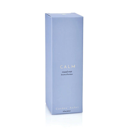 Gardena+Calm mood mist blue box premium aromatic spray packaging minimalist design calming therapy product