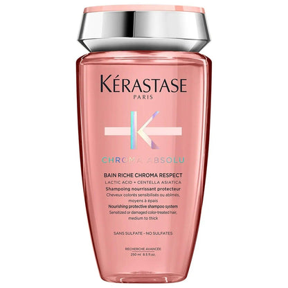 Kérastase Chroma Absolu Bain Riche Chroma Respect shampoo for colored hair, nourishing and protective, sulfate-free, 250ml