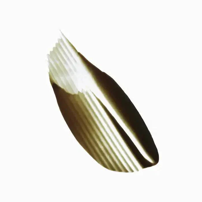 Metallic abstract brush stroke on white background