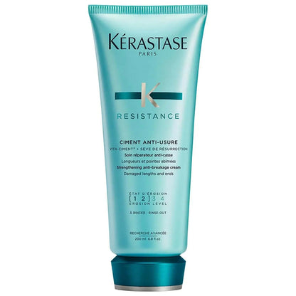 Kérastase Résistance Ciment Anti-Usure 200ml strengthening and anti-breakage hair cream for damaged lengths and ends.