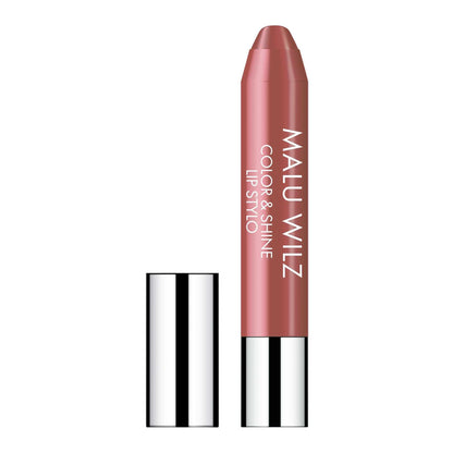 Malu Wilz Color & Shine Lip Pencil in a sleek design, showcasing glossy color and perfect lip enhancement.