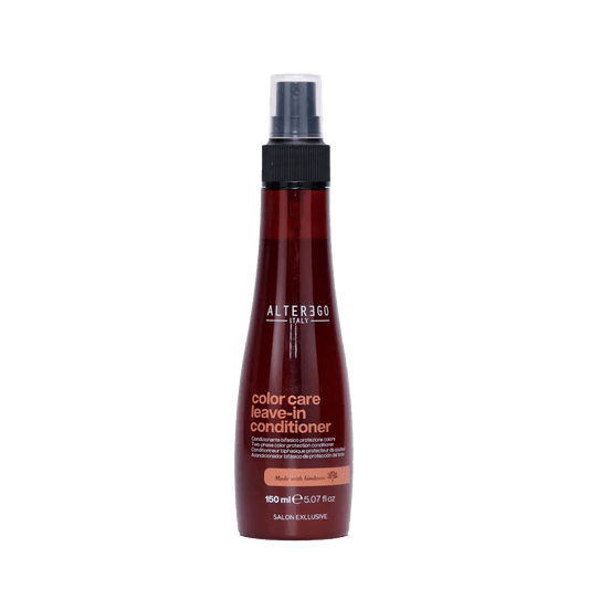 Color Care Leave-in Conditioner spray bottle with Lychee extract for silky, shiny, and bouncy hair. Free from sulfates and parabens.