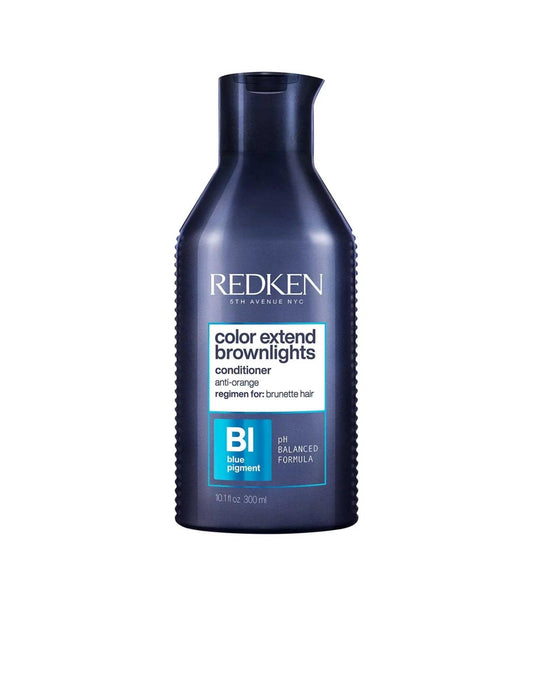Redken Color Extend Brownlights Conditioner for brown hair, neutralizes brassiness and nourishes color-treated locks.
