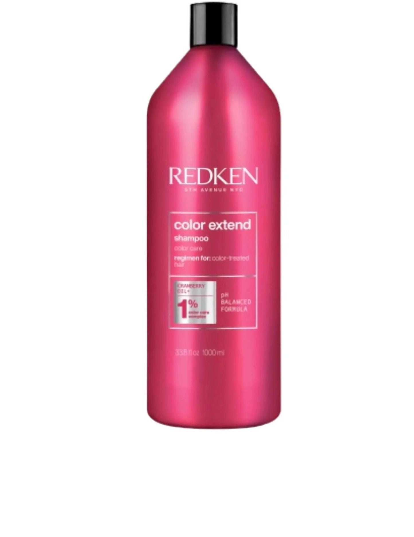 Redken Color Extend Shampoo 1L bottle for color-treated hair, designed to cleanse and preserve color vibrancy.