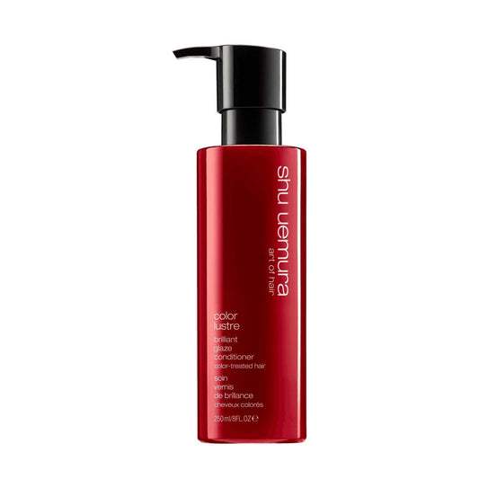 Shu Uemura Color Lustre Conditioner for color-treated hair, protects and enhances shine, suitable for all textures.