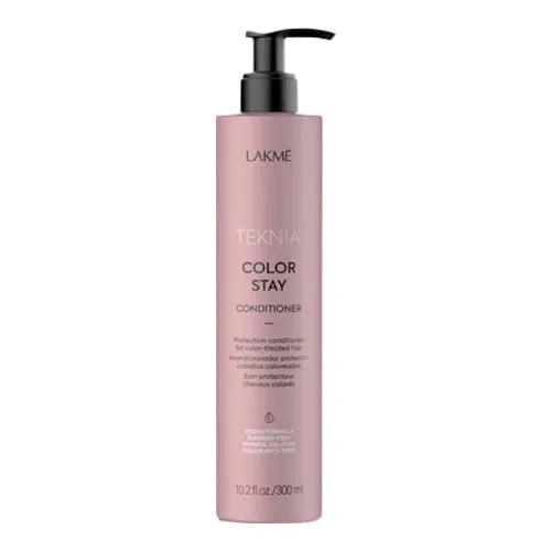 Lakme Teknia Color Stay Conditioner in a sleek bottle, designed to moisturize and protect color-treated hair.