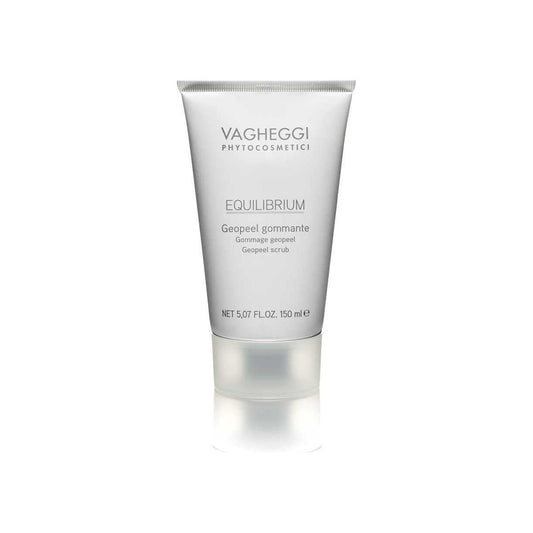 Equilibrium Geopeel Scrub 150 ml tube with clay and immortelle extract for softer, brighter skin.