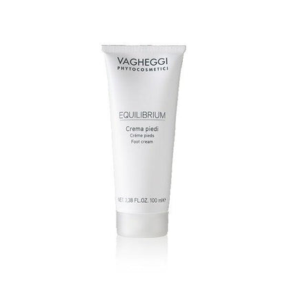 Equilibrium Vegetable Foot Cream tube, nourishing formula with shea butter and coconut, designed for soft, moisturized feet.