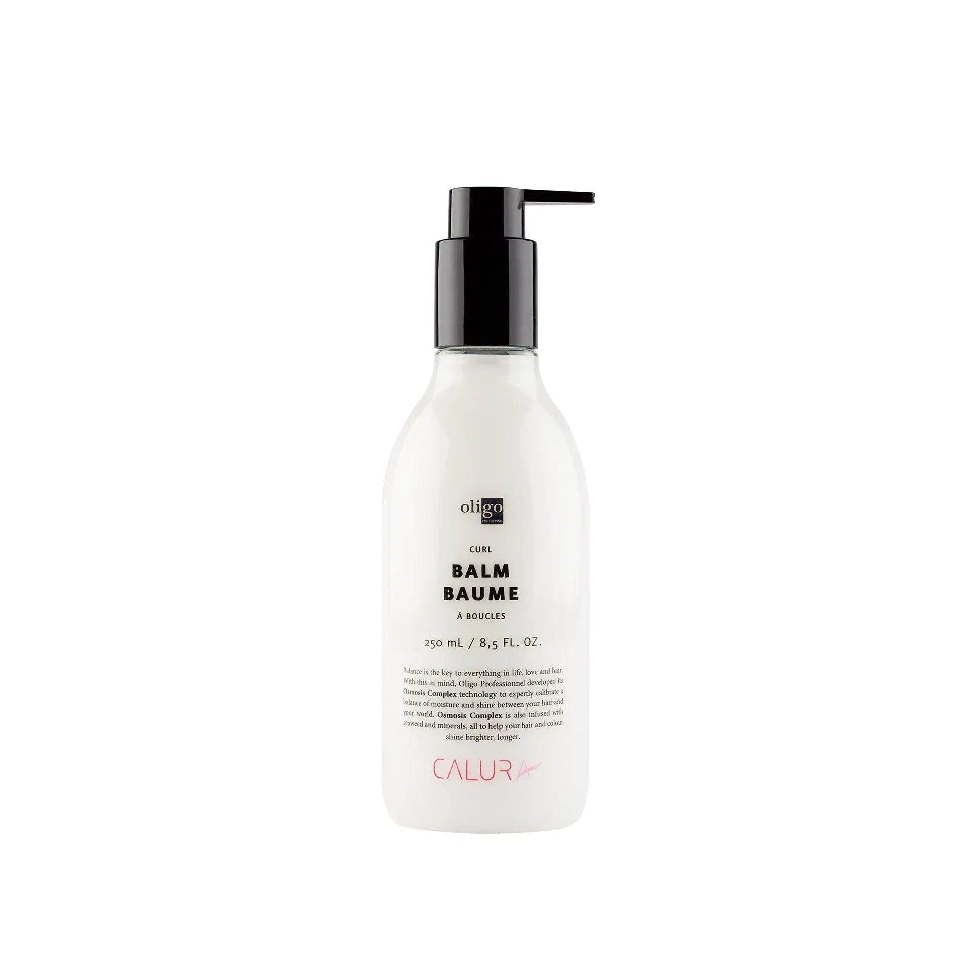 Curl Balm bottle for defining natural curls, vegan, paraben-free, sulfate-free, color-safe hair care.