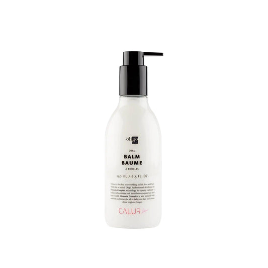 Curl Balm bottle for defining natural curls, vegan, paraben-free, sulfate-free, color-safe hair care.