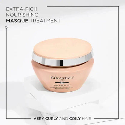 Kérastase Curl Manifesto Masque Beurre Haute Nutrition for nourishing very curly and coily hair.