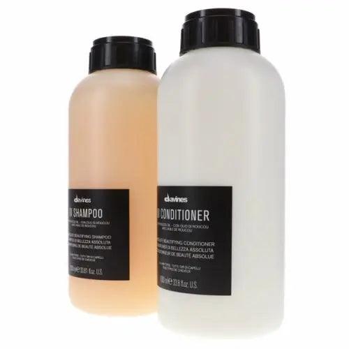 Davines Oi Shampoo and Conditioner pro size duo bottles, ideal for soft, shiny, and voluminous hair care.
