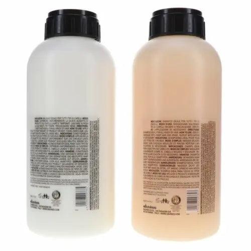 Davines Oi Shampoo and Conditioner 1L duo bottles showcasing nourishing hair care formula and ingredient information.