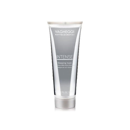 Vagheggi Intense Sleeping Mask in silver tube for deep hydration and skin rejuvenation, ideal for nighttime use.