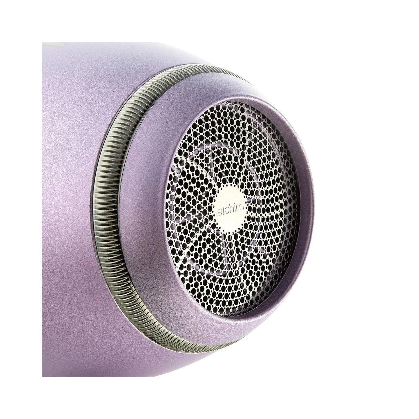 Close-up of the Elchim 8th Sense RUN Hair Dryer, Lily Rose Edition, showcasing its innovative brushless digital motor.