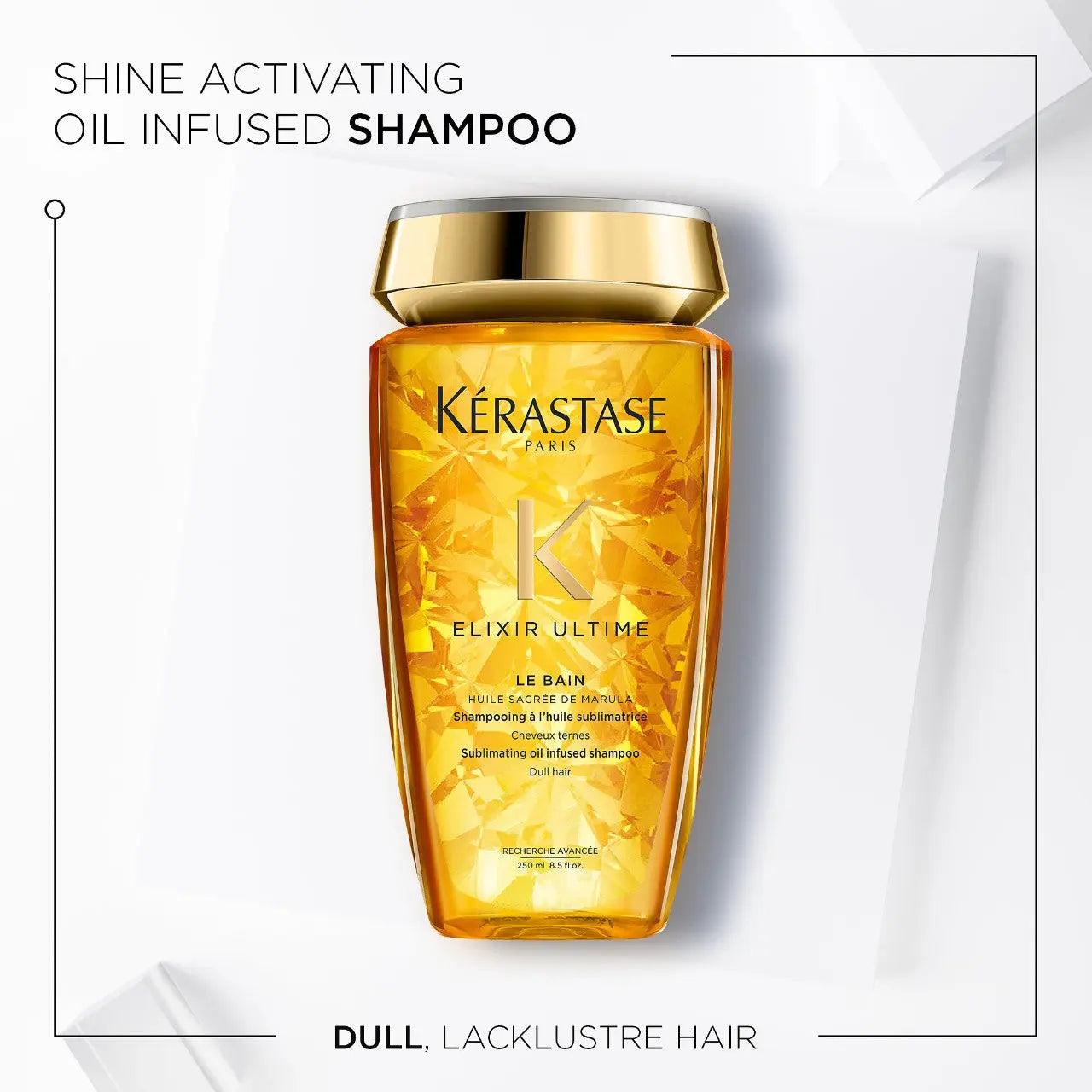 Kerastase Elixir Ultime shine activating oil infused shampoo for dull hair