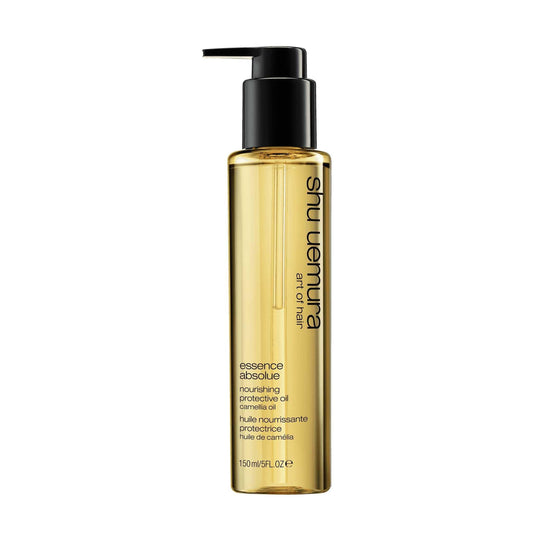 Shu Uemura Essence Absolue Oil bottle, nourishing hair oil for hydration and shine, 150ml.