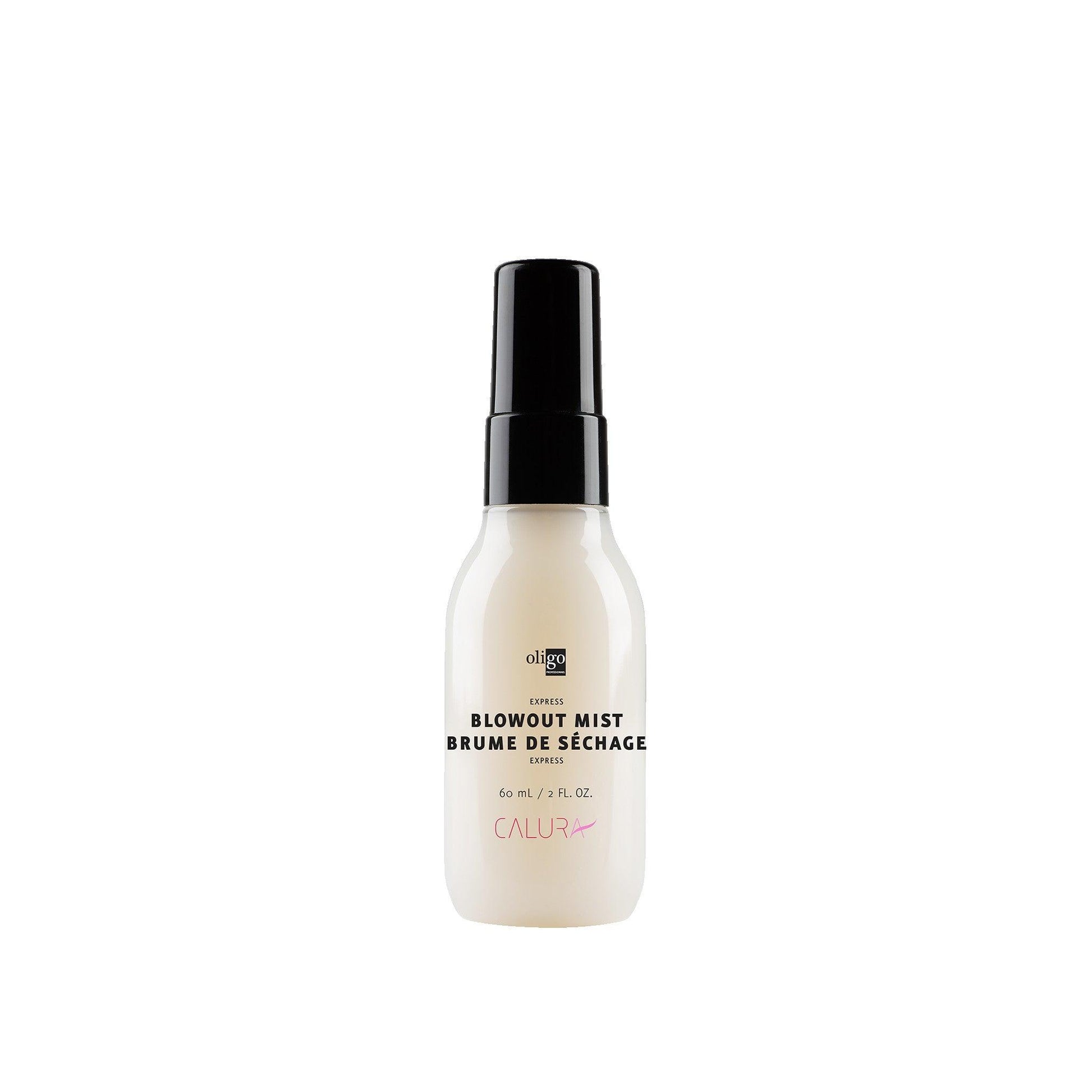 Express Blowout Mist bottle for fast drying, featuring heat and UV protection, vegan and sulfate-free formula.