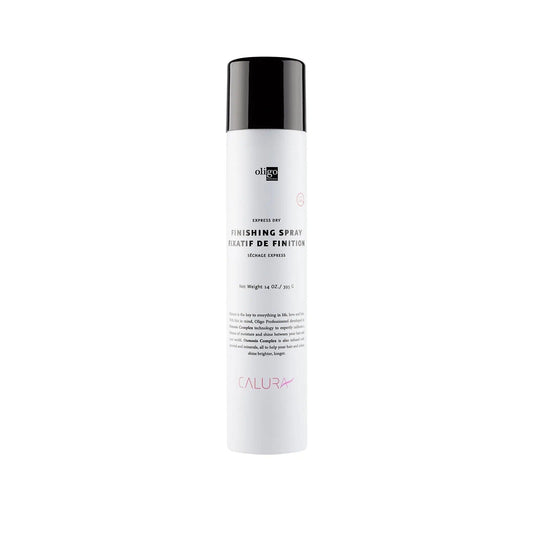 Express Dry Finishing Spray bottle with a sleek design, delivering all-day hold without stickiness or stiffness.