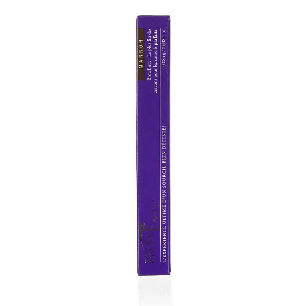 Eyenvy® Browenvy™ Pencil packaging showcasing fine tip for creating full, natural-looking eyebrows, smudge-proof and water-resistant.