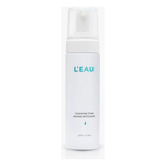 L'Eau Swiss cleansing foam bottle, gentle face cleanser with natural ingredients, 200ml.