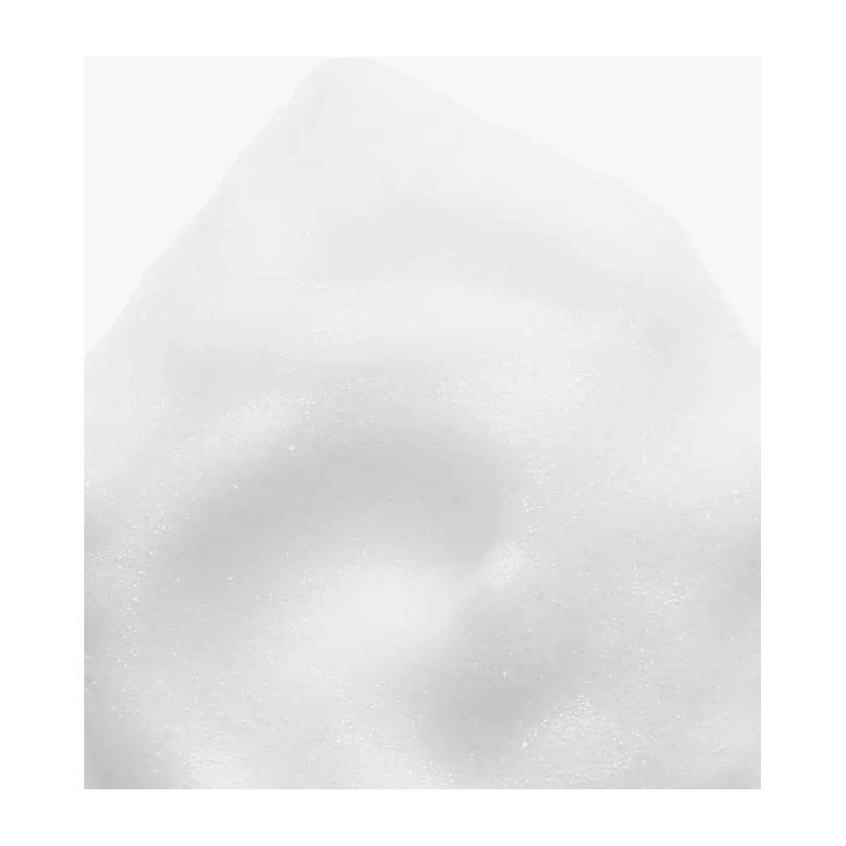 Soft, fluffy face cleansing foam showcasing its gentle texture for effective daily skincare.