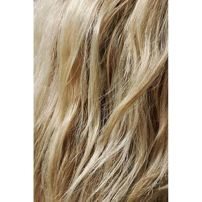 Blonde hair close-up with natural waves and soft texture
