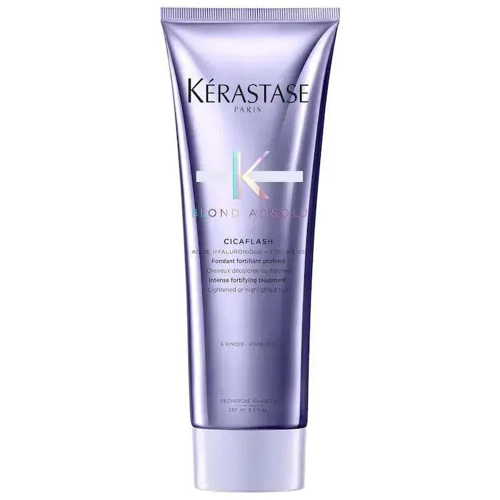 Kérastase Blond Absolu CicaFlash hair treatment tube on white background