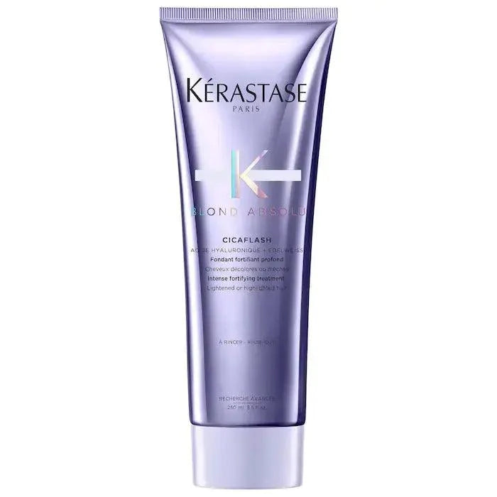 Kérastase Blond Absolu CicaFlash hair treatment tube on white background